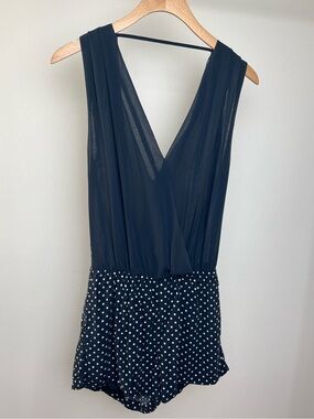 Zara Navy Polkadot Romper